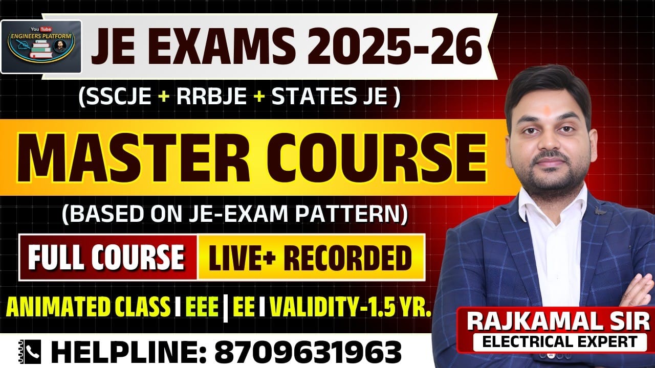 Master Course Online For  All JE EXAMS call 8709631963 image